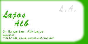 lajos alb business card